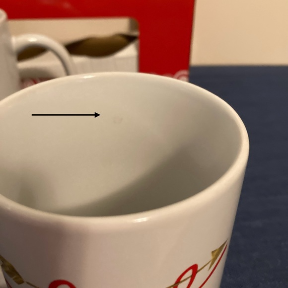 FLOMO Valentines Day Mug Set of Two White with Red Design - Picture 10 of 13